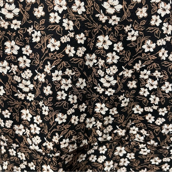 Pact Black White Gold Floral Organic Cotton Midi Dress - Picture 8 of 12